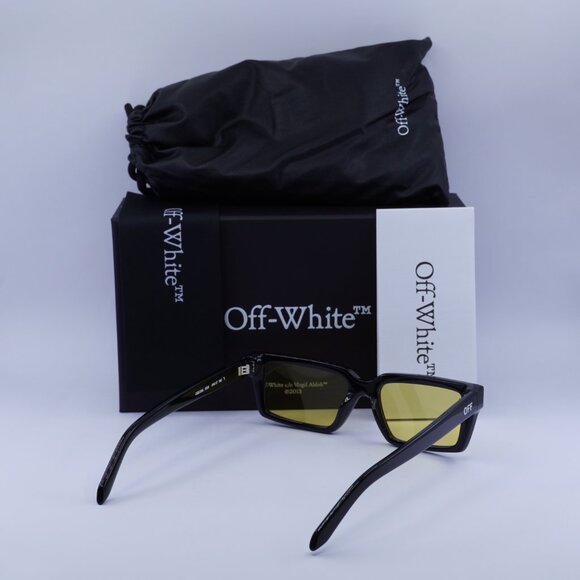 Off-White OERI13A WARREN 1018 Rectangle Sunglasses - Black/Yellow
